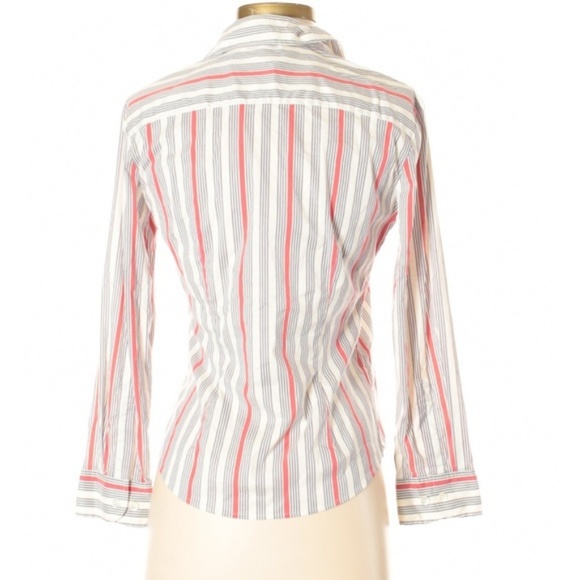 EUC! Theory Kaylind Multi-Colored Striped Button-Down Shirt Size P / XS - Picture 2 of 8